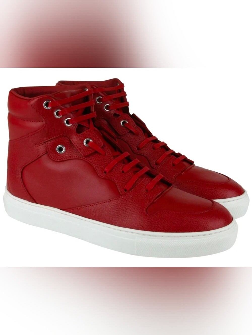 Balenciaga High-Top Leather Sneakers